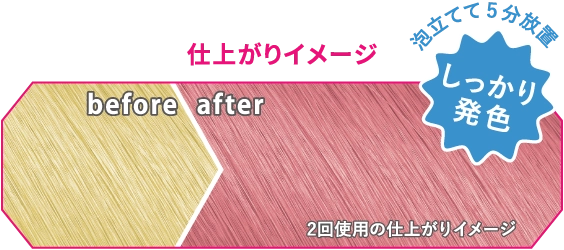 使用前の髪色 仕上がりイメージ